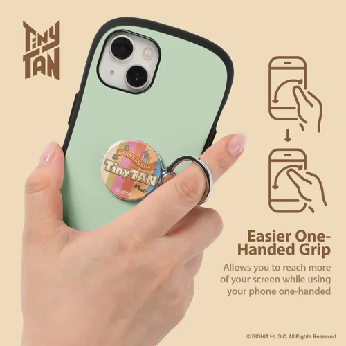 Vista 6 de iFace TinyTAN BTS - Accesorio oficial para anillo para teléfono celular, bonito agarre para teléfono compatible con iPhone 14 Pro Max, 13 Pro Max