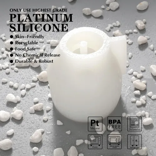 Vista 3 de BOOWAN NICOLE Molde de silicona para maceta de Buda de concreto, molde de cabeza de Buda para hacer velas, decoración, maceta