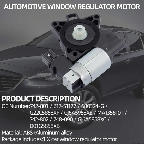 Vista 3 de Dasbecan Motor de Elevación de Ventana Delantero Izquierdo Compatible con Mazda 3 2004-2009 Mazda 6 2003-2008 Mazda CX7 2007-2012 Mazda CX9