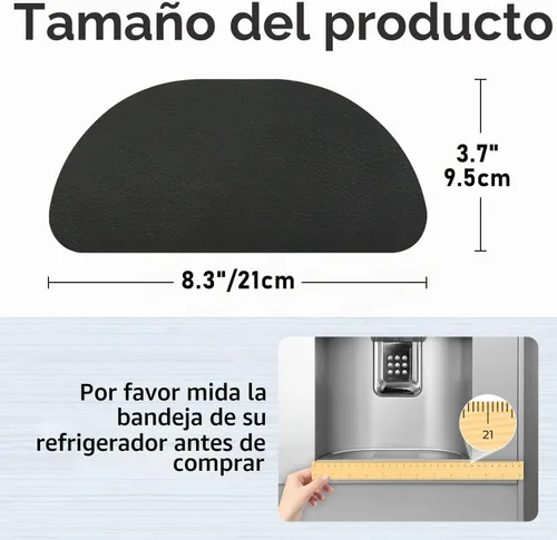 Vista 3 de LOPNUR Paquete de 2 recolectores de bandeja de goteo para refrigerador Negro