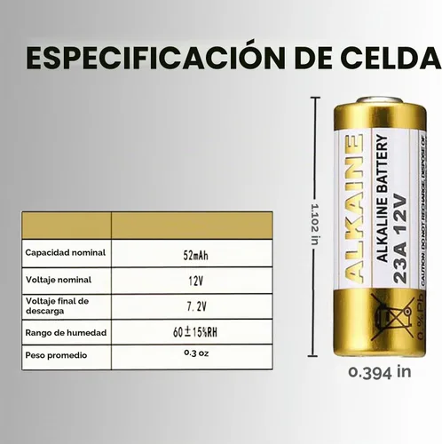 Vista 2 de LiCB A23 23A 12V Batería alcalina (paquete de 5)