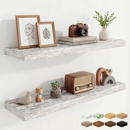Vista 92 de Marsmiles Estantes flotantes cuadrados para pared, 8 pulgadas de ancho x 8 pulgadas de profundidad x 1.25 pulgadas de alto, paquete de 3 estantes