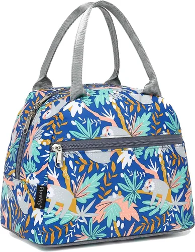 Vista 47 de Bolsa de almuerzo aislada FlowFly - Bolsa de asas organizadora para mujeres/hombres, Alpaca