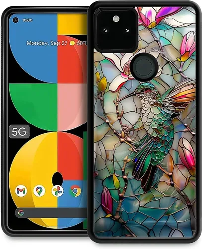 Vista 145 de Compatible con Google Pixel 4A 5G Mobile Case Creative Acrylic Panel trasero Silicona Protección Grip especialmente diseñado para Google Pixel 4A 5G