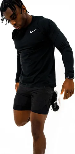 Vista 2 de SHBA Movement Men's 7" Stretch Fitted Workout Shorts with Liner - Lightweight Training Running Gym Pants with Pockets