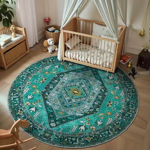 Vista 447 de SERISSA - Tapetes florales vintage, antideslizante, lavable, pequeño, ultrasuave, bohemio, de pelo bajo, para entrada, interiores, habitación