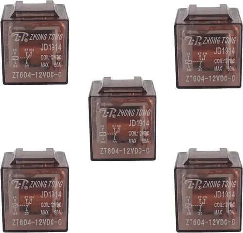 Vista 9 de Enchufe para relé de auto, de E Support™, de 12 V, 30 A, 40 A, 60A, 80A SPST y SPDT Paquete de 5 automotrices eléctricos impermeables de alta