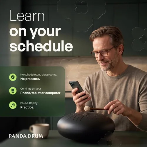 Vista 6 de Panda Drum Curso en línea para adultos 7 módulos de vídeo para tambor
