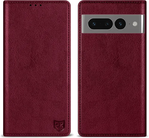 Vista 11 de ZZXX - Funda tipo cartera para Google Pixel 7, magnética fuerte de 6.3 Negro