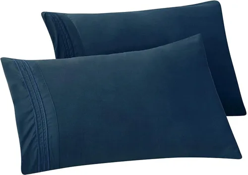 Vista 26 de Elegant Comfort Fundas de almohada sólidas de microfibra de alta calidad hotelera, tejido suave, resistente a las arrugas y a las manchas, fácil
