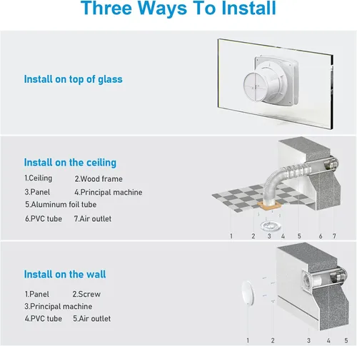 Vista 4 de Ventilador de extractor del cuarto de baño de 6 pulgadas