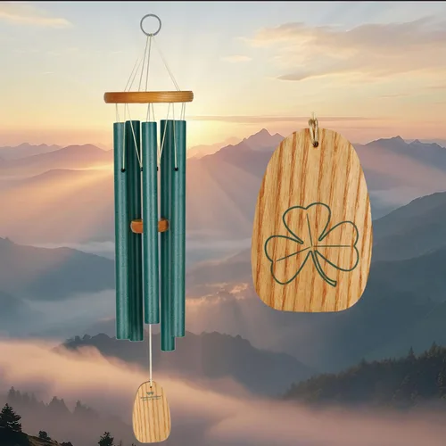 Vista 9 de Woodstock - Campanillas de viento para decoración de jardín al aire libre, decoración de porche delantero, campanillas de viento verde de Irlanda