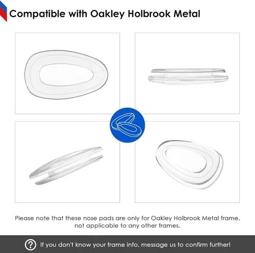 Vista 5 de BLAZERBUCK Pieza De Nariz De Repuesto Para Gafas De Sol Oakley Holbrook Metal OO4123 - Transparente