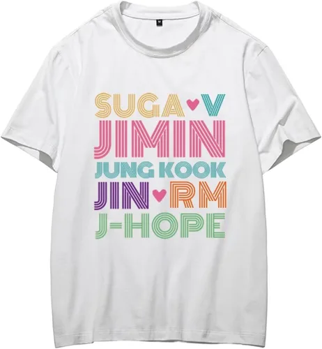 Vista 2 de Camisa Kpop Dynamite Love Yourself Camisa Jungkook Jimin V Rap Monster Jin Jhope Camisa Mercancía