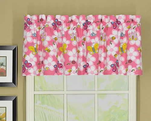 Vista 5 de Today's Curtain Cenefa de tela de vela Little Bee, 15 pulgadas, azul