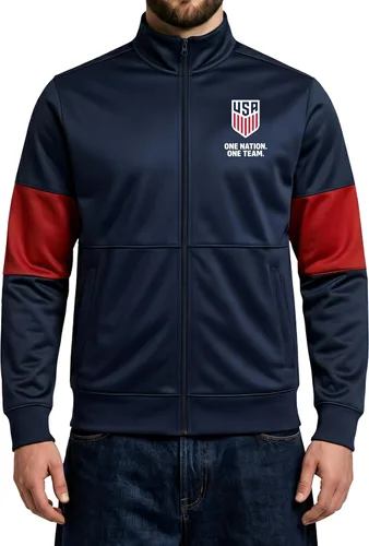 Vista 12 de Icon Sports Chaqueta de Entrenamiento con Licencia Oficial de la Federación de Fútbol de EE. UU. - Unisex Adulto