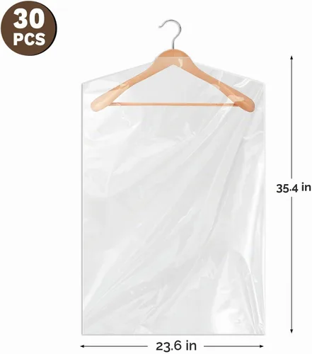 Vista 2 de Ohuimrt Bolsa de plástico para ropa, 35.5 pulgadas, 30 PCS