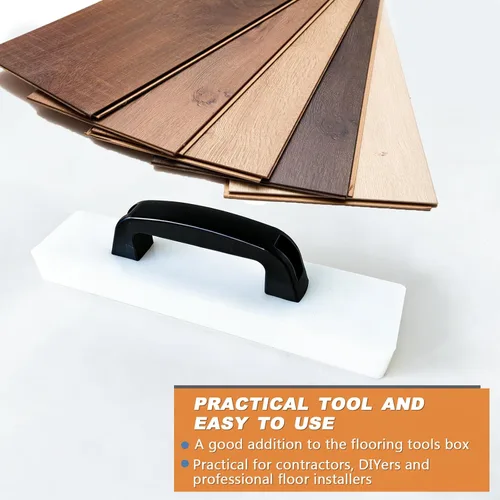 Vista 5 de Bloque de Golpeo para Suelos de Servicio Pesado - Adecuado para Laminado, Vinilo, Madera Dura y Madera Diseñada - Mango Incluido, Sin Martillo Asa