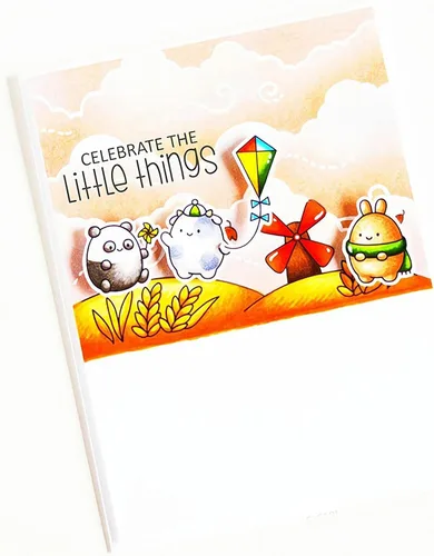 Vista 5 de Juego de sellos y troqueles transparentes de paisajes lluviosos y nevados para hacer tarjetas, plantillas de corte para álbumes de recortes, álbum
