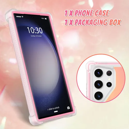 Vista 490 de Bonoma - Funda compatible con Samsung Galaxy S21 Plus, diseño de corazón con purpurina, color rosa Support for MagSafe, Plating Magnetic Case TPU