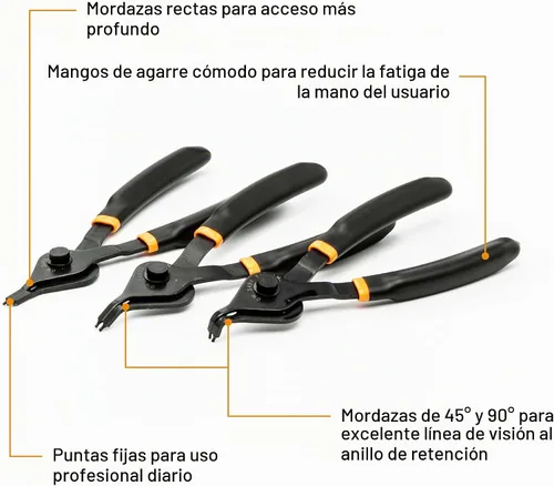 Vista 2 de GEARWRENCH Juego de alicates de anillo a presión de 12 piezas - 3495