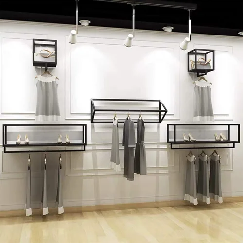 Vista 6 de Percheros creativos triangulares para ropa en tiendas de ropa, estante colgante de pared para el hogar, toalleros para almacenamiento en el baño