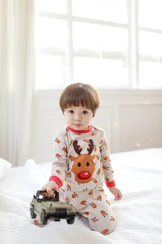 Vista 110 de VAENAIT BABY Infant Toddler Kids Adult Couple Family Matching Women Men Christmas Pjs Xmas Holiday Buffalo Plaid Pajama Set