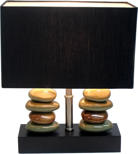 Vista 5 de Elegant Designs LT1147-BLK Zen Garden - Lámpara de mesa apilada, color negro