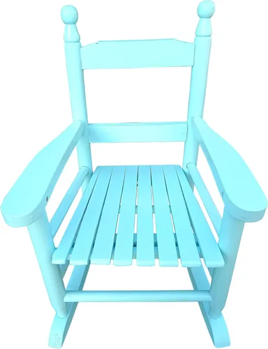 Vista 2 de HomVent Mecedora para niños, mecedora de madera para interiores y exteriores, mecedora de porche para niños, jardín, césped, balcón, patio trasero