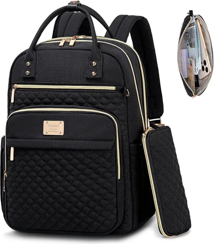 Vista 10 de Mochila Tealari para laptop para mujeres, mochila para laptop de 15.6 pulgadas para el trabajo, mochila de viaje impermeable, mochila universitaria