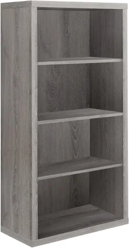 Vista 6 de Monarch Specialties Estantería resistente con 3 estantes ajustables para libros, 48 pulgadas de alto (marrón)