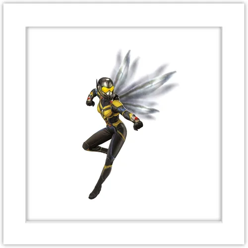 Vista 10 de Trends International Gallery Pops Marvel Ant-Man and the Wasp: Quantumania - Arte de pared de avispa, versión enmarcada en negro, 12 x 12 pulgadas