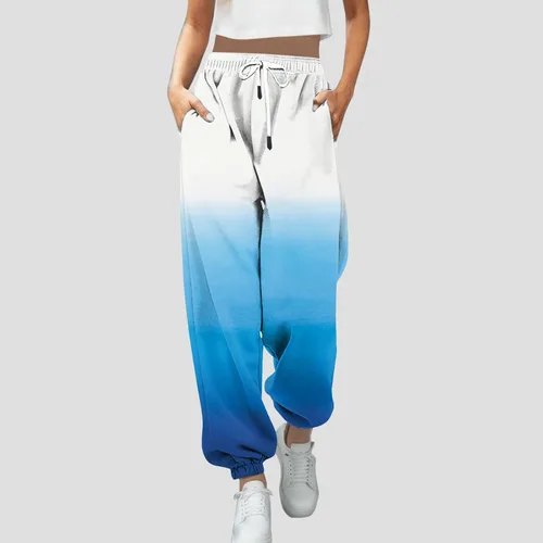 Vista 2 de Pantalones deportivos para mujer, pantalones deportivos de otoño 2023, pantalones deportivos Y2K modernos con bolsillos