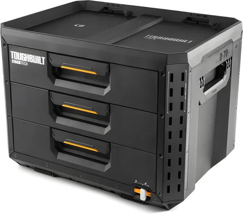 Vista 14 de ToughBuilt StackTech Caja de Herramientas Compacta Organizador con Cerradura con Bandeja Extraíble