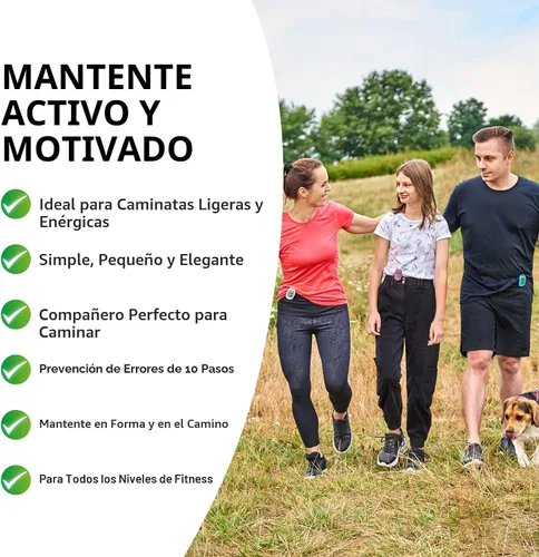 Vista 5 de 3DFitBud Simple Contador de Pasos - Podómetro 3D para caminar de 3DActive con clip, cordón, rastreador de pasos preciso, pantalla grande, fácil