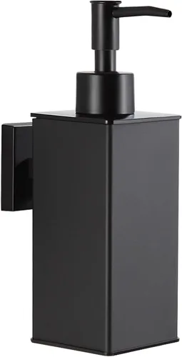 Vista 8 de BGL Black Soap Dispenser for Kitchen & Bathroom, Modern Square Liquid Hand Soap Pump, Rustproof Matte Black Lotion Dispenser with Non-Slip Bottom