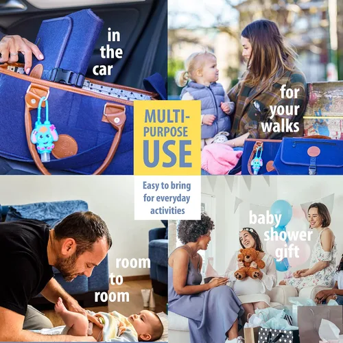 Vista 4 de Cambiador portátil para bebé – Cambiador de pañales portátil – Impermeable, plegable y fácil de limpiar, cambiador de bebé de viaje – Bolsa