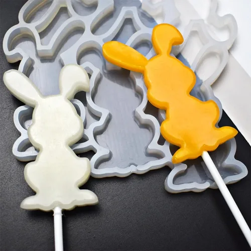 Vista 18 de mostsom Moldes de silicona para piruletas para pastel de pollitos para gelatina y dulces, moldes para tartas, formas variadas, decoración