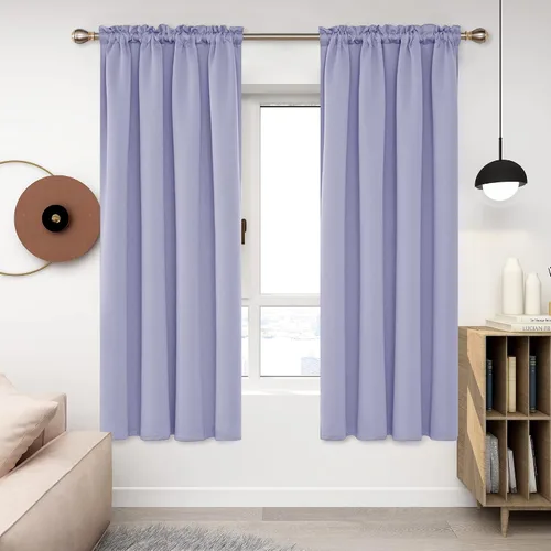 Vista 60 de Deconovo Cortinas opacas, aislamiento térmico, dobladillo para barra, reducción de ruido, certificado Oeko-TEX, cortinas de oscurecimiento