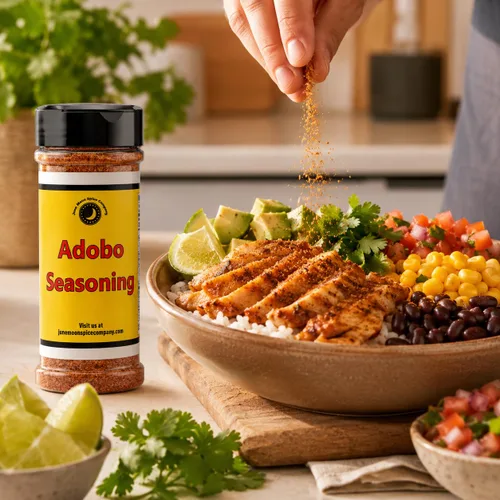 Vista 7 de Premium Condimento ADOBO Coctelera grande Sin calorías Sin grasa Sin colesterol Sin azúcar Savory adobo seasoning with garlic-forward