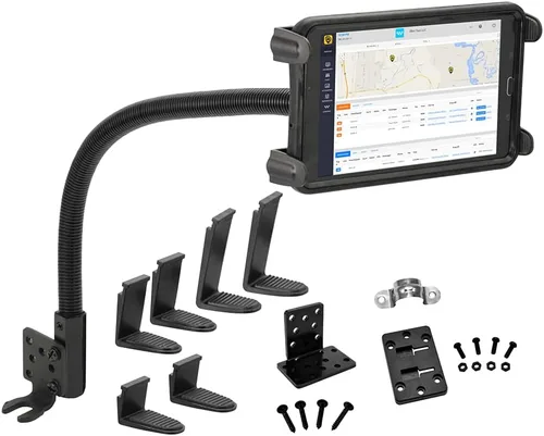 Vista 2 de ARKON Mounts TAB188L22AL - Soporte para riel de asiento de coche y camión o tableta, riel de asiento de alta resistencia y montaje en el suelo