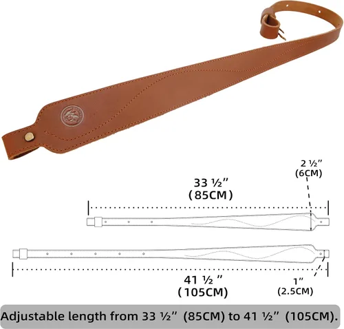 Vista 2 de Cinturón de caza de rifle de cuero acolchado cómodo correa de hombro suave cuero genuino accesorios de caza
