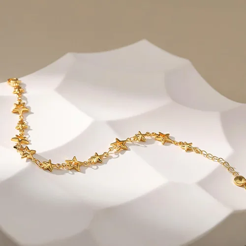 Vista 46 de Delicadas pulseras de oro para mujer, chapado en oro 18, ajustable, mal de ojo, mariposa, cuentas, perla, corazón, turquesa, hecha a mano para mujer