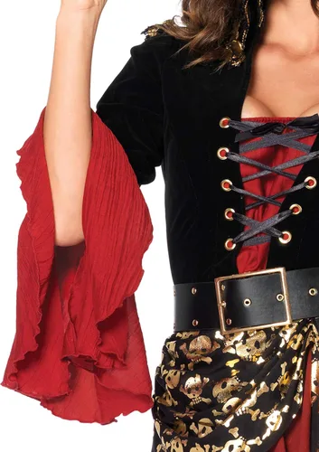 Vista 3 de Leg Avenue womens 2 Pc Cruel Seas Pirate Captain Dress Costume
