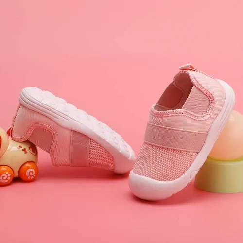 Vista 6 de Peggy Piggy Zapatos de bebé para caminar, zapatos para niños y niñas, zapatillas antideslizantes para primeros pasos, malla transpirable, zapatos