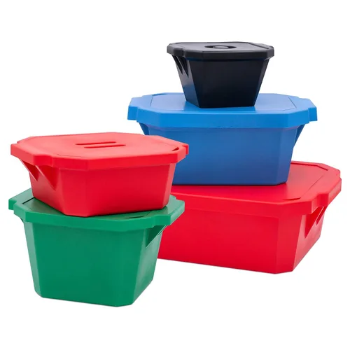 Vista 4 de SP Bel-Art Magic Touch 2 Cubo de hielo rojo de alto rendimiento; 4.0 litros, con tapa (M16807-4003) - El diseño del artículo puede variar