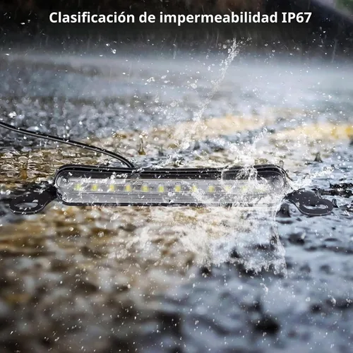 Vista 5 de Luces LED de matrícula de 12 V CC, luz universal de matrícula, conjunto de lámpara de matrícula impermeable, luz LED de placa de repuesto