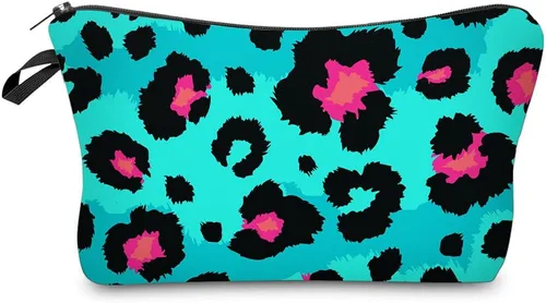 Vista 25 de Deanfun - Bolsa de maquillaje impermeable con diseño de mandala y flores, impermeable, espaciosa, cosmetiquera, bolsa de viaje ideal como regalo
