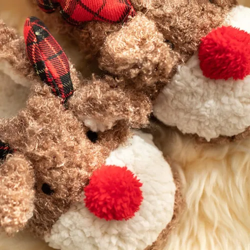 Vista 7 de Pantuflas de Navidad para mujer, lindas y cálidas para el hogar, para interiores y exteriores