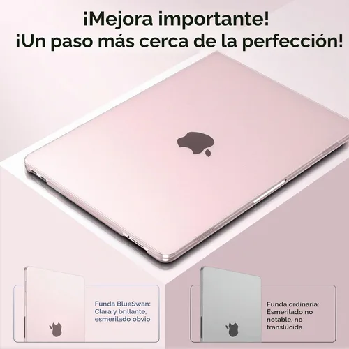 Vista 5 de BlueSwan para MacBook Neo Case 13 pulgadas 2026 Release A18 Pro Chip Modelo Rubor transparente